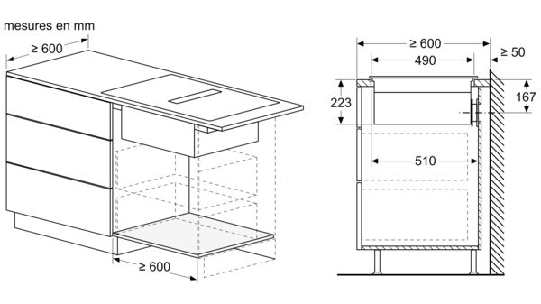 iQ300 Table induction aspirante 60 cm sans cadre EH611BE15E EH611BE15E-18