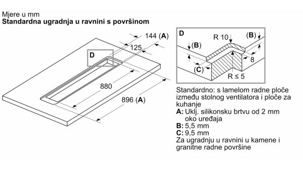 N 90 Podizna napa 90 cm ugradnja u ravnini radne plohe I98WMM1S5 I98WMM1S5-9