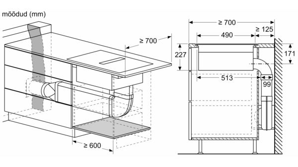 N 90 Integreeritava õhupuhastussüsteemiga induktsioonpliidiplaat 80 cm tasapinnaline paigaldus V68PYX4C0 V68PYX4C0-15