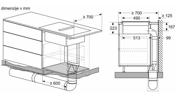 N 90 Induction hob with integrated ventilation system 80 cm surface mount with frame T58TL6EN2 T58TL6EN2-21