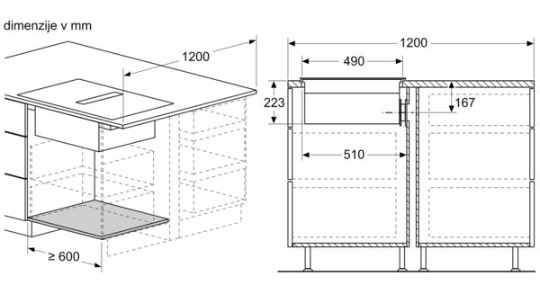 N 90 Induction hob with integrated ventilation system 80 cm surface mount with frame T58TL6EN2 T58TL6EN2-12