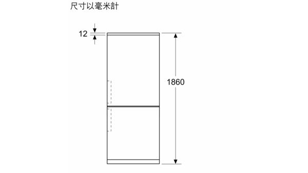 iQ300 雪櫃 (下置冰格) 186 x 60 cm 鈦黑色 KG36NXXDF KG36NXXDF-10