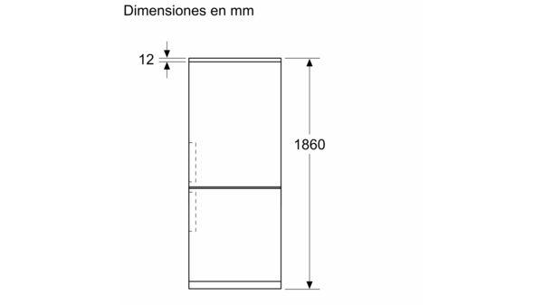 Frigorífico combinado 186 x 60 cm Acero antihuellas 3KFB664XE 3KFB664XE-10