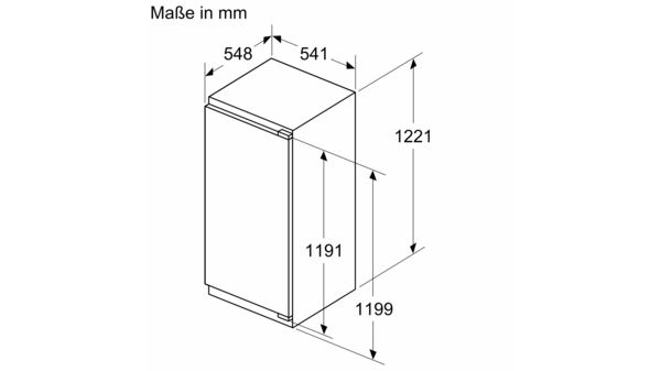 Einbau-Kühlschrank mit Gefrierfach 122.1 x 54.1 cm Flachscharnier CK242EFE0 CK242EFE0-9