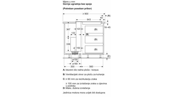 N 90 Podizna napa 90 cm ugradnja u ravnini radne plohe I98WMM1S5 I98WMM1S5-17