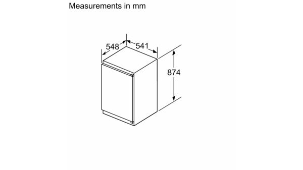 N 30 Built-in fridge 88 x 56 cm sliding hinge KI1211SE0G KI1211SE0G-6