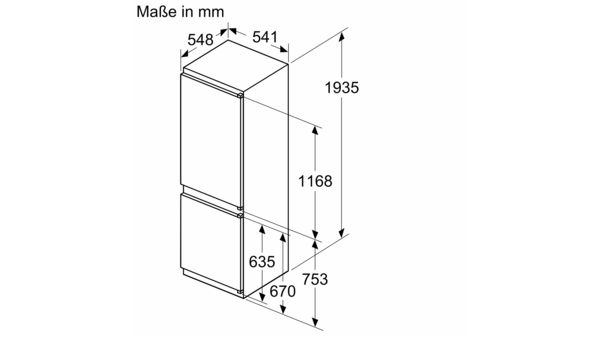 Einbau-Kühl-Gefrier-Kombination mit Gefrierbereich unten 193.5 x 54.1 cm Schleppscharnier CK796NSE0 CK796NSE0-11