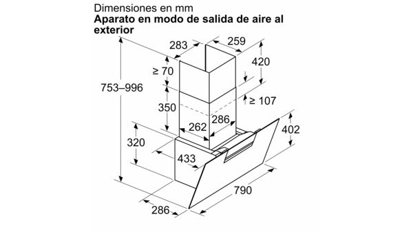 iQ300 Campana decorativa de pared 80 cm Cristal negro LC87KFN60 LC87KFN60-7