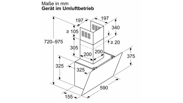 Wandesse 60 cm Klarglas schwarz bedruckt, Schwarz CD686866 CD686866-10