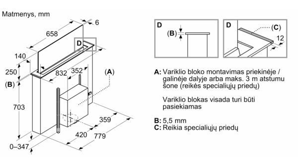 N 90 Į stalviršį įleidžiamas gartraukis 80 cm Flex Design I88WMM1Y7 I88WMM1Y7-3