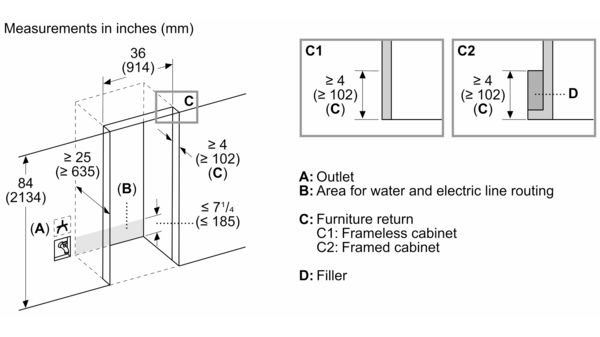 Freedom® Built-in Two Door Bottom Freezer 36'' Panel Ready T36IB100SP T36IB100SP-17