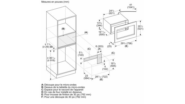 Masterpiece® Micro-ondes intégrable 24'' Charnière de la porte: À gauche, Inox MBCS MBCS-13