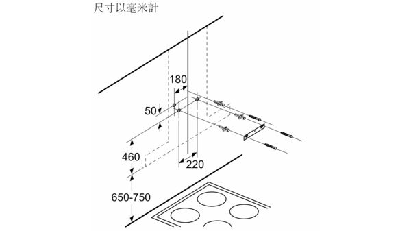 iQ300 掛牆式抽油煙機 90 cm 鑄鐵灰色 LC532VC9HK LC532VC9HK-6