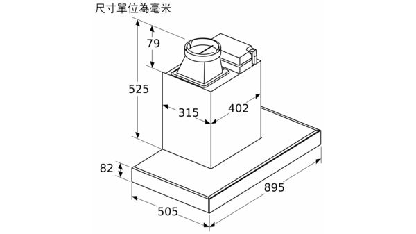 iQ300 掛牆式抽油煙機 90 cm LC53BVB9HK LC53BVB9HK-4