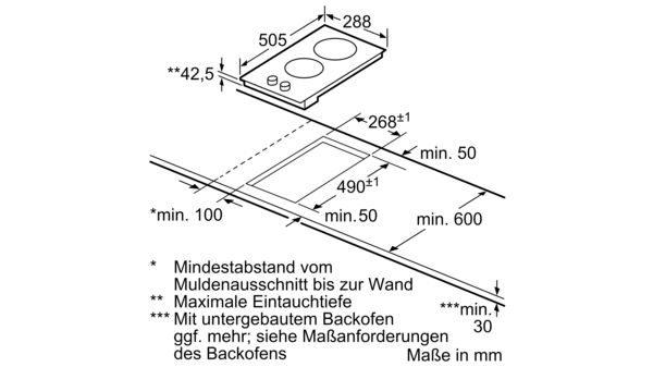 Domino-Kochfeld, Elektro 30 cm Schwarz, Mit Rahmen aufliegend CA327150 CA327150-5