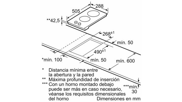 Placa vitrocerámica de 30 cm de ancho Acero inoxidable EAN: 4242006195199 3EMX3094 3EMX3094-2