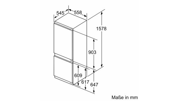 Einbau-Kühl-Gefrier-Kombination mit Gefrierbereich unten 157.8 x 55.8 cm Flachscharnier CK677AFE0 CK677AFE0-2