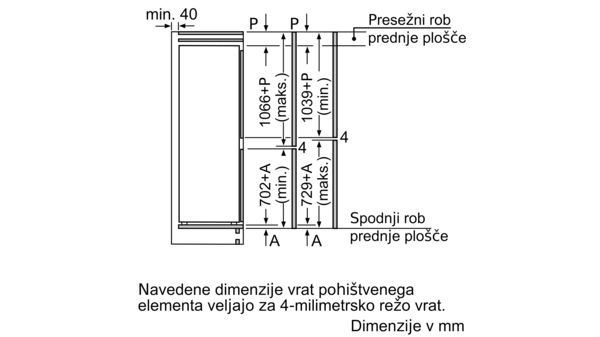 N 70 Vgradni hladilnik z zamrzovalnikom spodaj 177.2 x 55.8 cm KI6863F30 KI6863F30-7