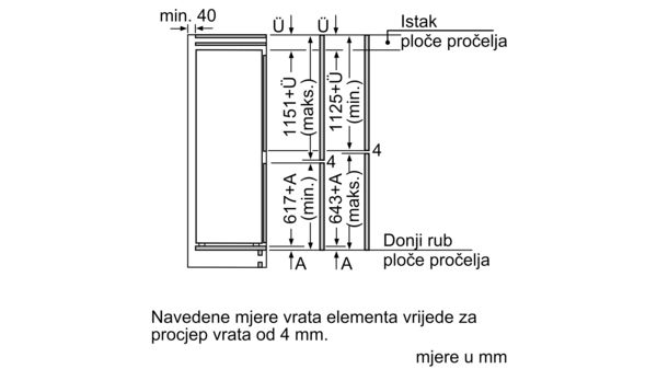 N 70 Ugradbeni hladnjak sa zamrzivačem na dnu 177.2 x 55.8 cm fiksna šarka KI6873FE0 KI6873FE0-9