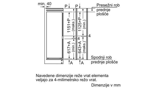 N 70 Vgradni hladilnik z zamrzovalnikom spodaj 177.2 x 55.8 cm ploščati tečaj KI6873FE0 KI6873FE0-9