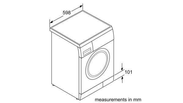 iQ100 washing machine, front loader 7 kg 1000 rpm WM10E261HK WM10E261HK-4