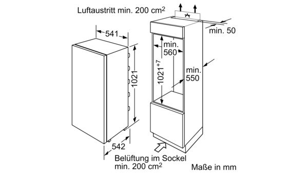 Einbau-Kühlschrank 102.5 x 56 cm CK60305 CK60305-4