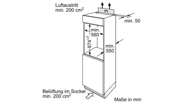 Einbau-Kühlschrank mit Gefrierfach 88 x 56 cm CK64244 CK64244-2