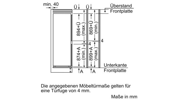 iQ500 Einbau-Kühl-Gefrier-Kombination mit Gefrierbereich unten 177.2 x 55.8 cm KI85NAD30 KI85NAD30-14