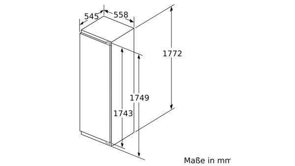 iQ500 Einbau-Kühlschrank mit Gefrierfach 177.5 x 56 cm Flachscharnier mit Softeinzug KI82LADF0 KI82LADF0-10