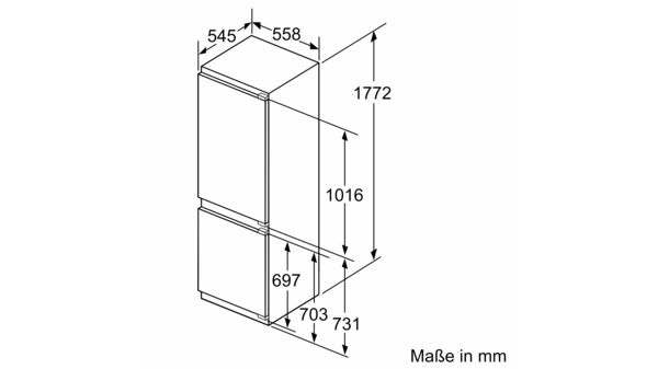 iQ500 Einbau-Kühl-Gefrier-Kombination mit Gefrierbereich unten 177.2 x 55.8 cm KI86NHD30 KI86NHD30-5
