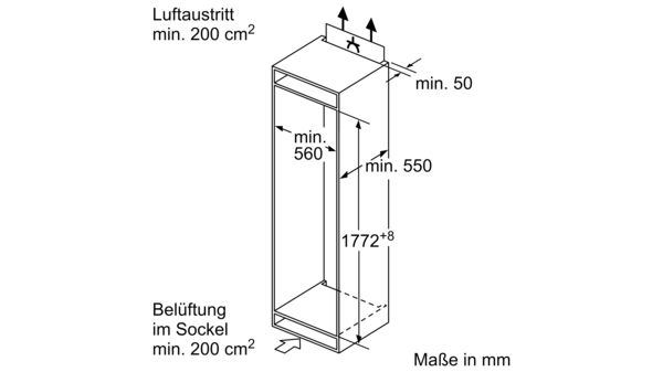 Einbau-Kühl-Gefrier-Kombination Flachscharnier-Technik KI34SA50 KI34SA50-4