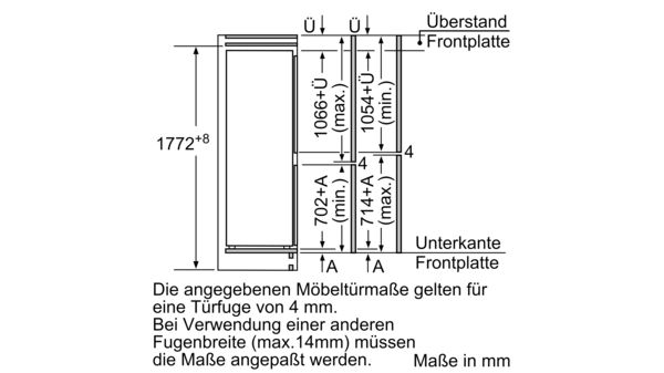 Einbau-Kühl-Gefrier-Kombination Flachscharnier-Technik KI34SA50 KI34SA50-3