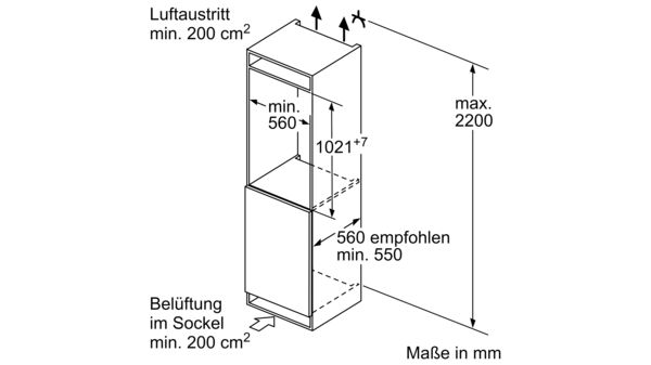 iQ100 Einbau-Kühlschrank 102.5 x 56 cm Schleppscharnier KI31RNSE0 KI31RNSE0-9