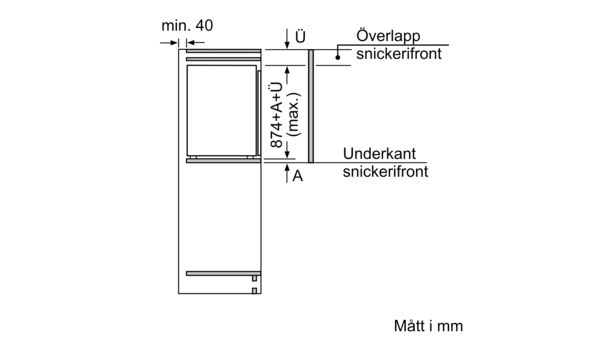 iQ500 Integrerad kylskåp 88 x 56 cm KI21RAF30 KI21RAF30-2