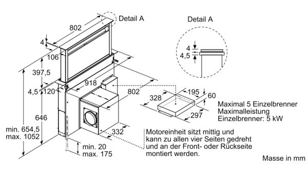 N 90 Tischlüfter 90 cm Edelstahl I99L59N0 I99L59N0-4