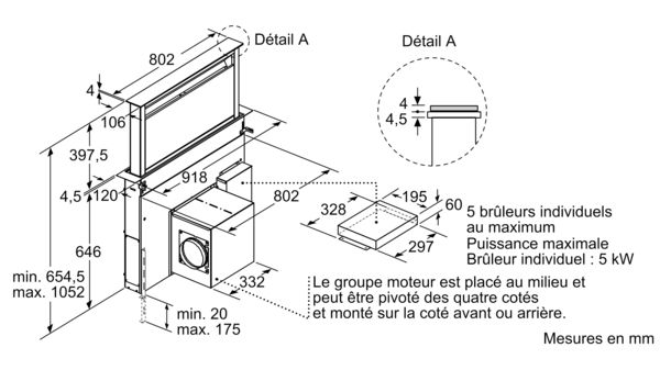 N 90 Hotte de plan de travail 90 cm Acier inox I99L59N0 I99L59N0-3
