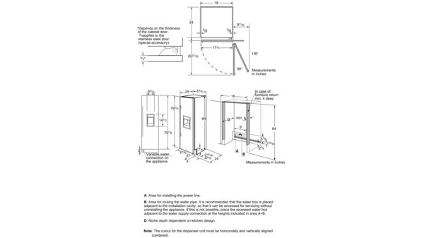 Freedom® Built-in Panel Ready Freezer Column 18'' soft close flat hinge T18ID900RP T18ID900RP-6
