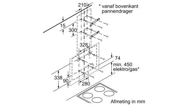 Wandschouwkap 90 cm zwart CD669862 CD669862-8
