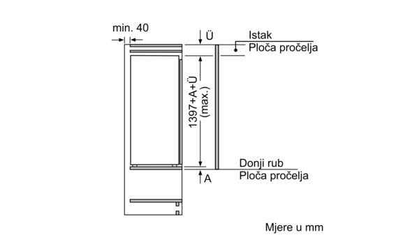 N 90 Ugradbeni hladnjak 140 x 56 cm KI8513D30 KI8513D30-6