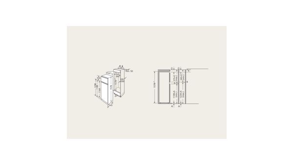 iQ100 Einbau-Kühl-Gefrier-Kombination mit Gefrierbereich oben KI28DX30 KI28DX30-7