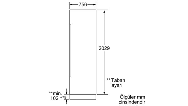 iQ700 Ankastre Buzdolabı 212.5 x 75.6 cm Düz Menteşe CI30RP01 CI30RP01-5