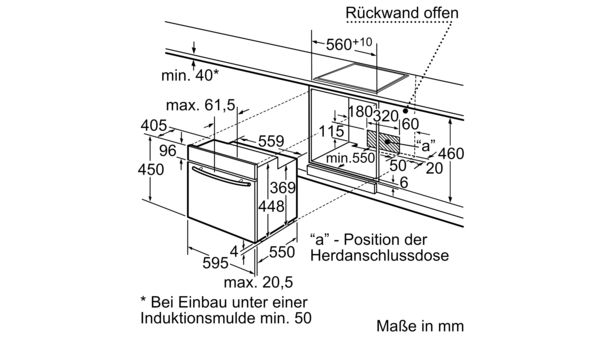Kompakt-Einbau-Backofen Edelstahl CF630253 CF630253-3
