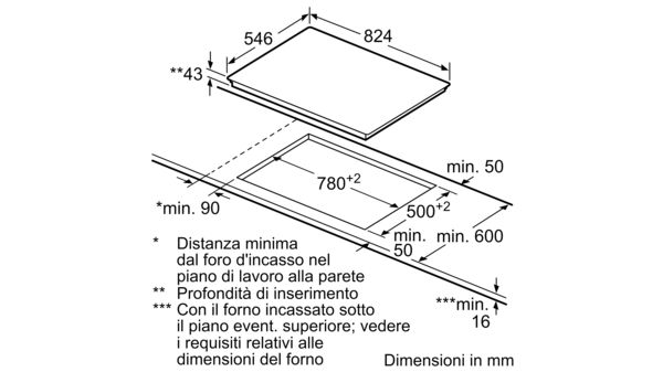 N 90 Piano cottura elettrico 80 cm nero T18TS2KN0 T18TS2KN0-6