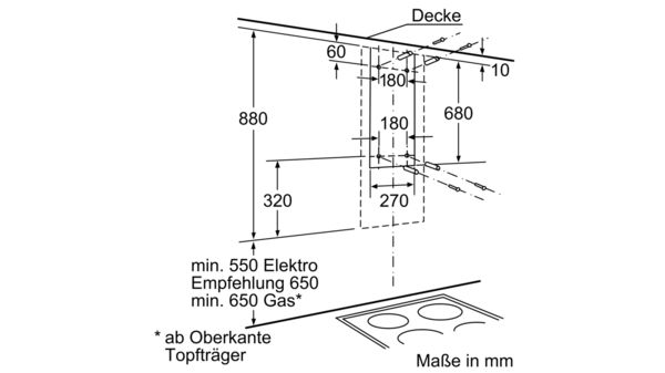 Edelstahl 40 cm Wand-Esse LC457CA60 LC457CA60-4