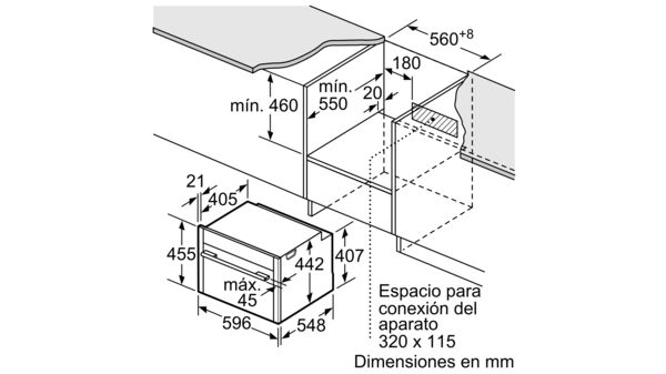 N 90 Horno compacto microondas y aporte de vapor Acero inoxidable C18QT27N0 C18QT27N0-10