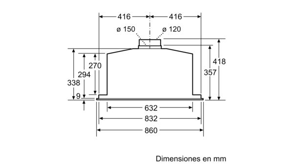N 70 Módulo de integración 86 cm D58ML66N0 D58ML66N0-3