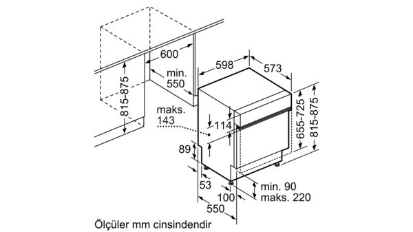Yarı-Ankastre Bulaşık Makinesi 6 Program Çelik BMA6251EG-7