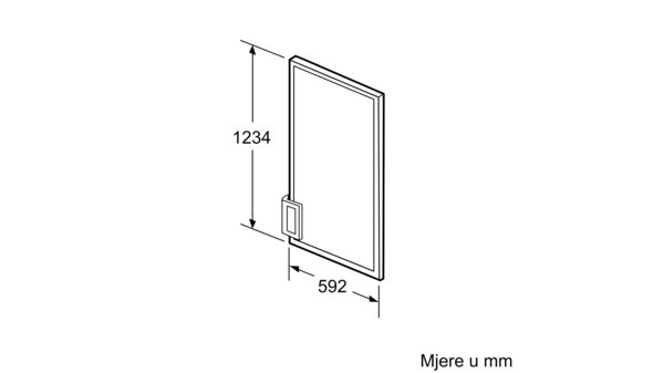Ploča na vratima 123.4 x 59.2 cm KF1413S0 KF1413S0-2