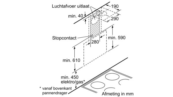 Wandschouwkap 90 cm zwart CD669862 CD669862-7