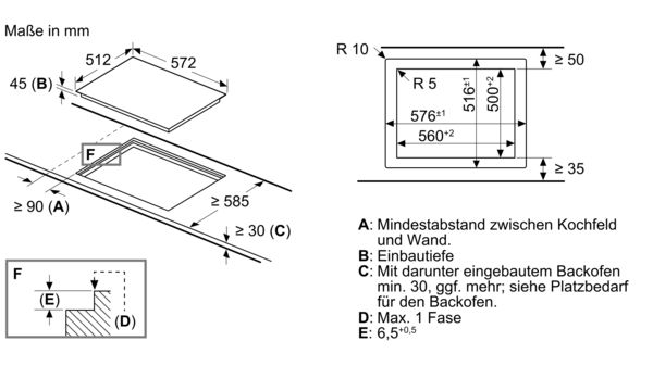 Elektrokochfeld 60 cm Rahmenlos, herdgesteuert M15R42X2 M15R42X2-6